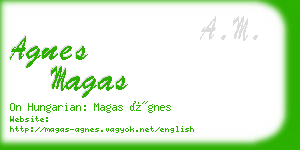 agnes magas business card